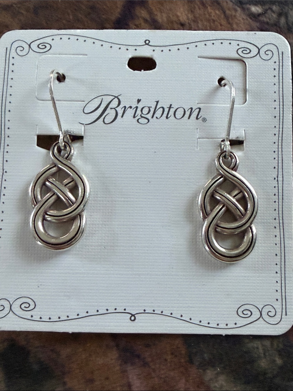Brighton Silver Interwoven Knot Drop Earrings